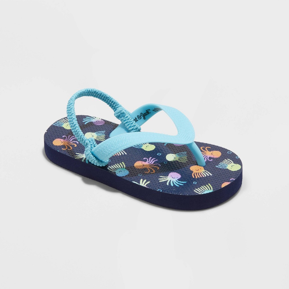 Toddler Adrian Slip-On Flip Flop Sandals - Cat & Jack™ Navy Blue L