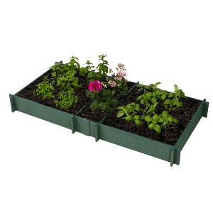 Vioscapes 4"x2" Square Raised Garden Bed Garden Green - 1 of 2