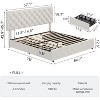 GOCAPTAIN Bed Frame with 4 Storage Drawers and Adjustable Headboard, Linen Upholstered Platform Bed Frame, Diamond Button Tufted - 2 of 4