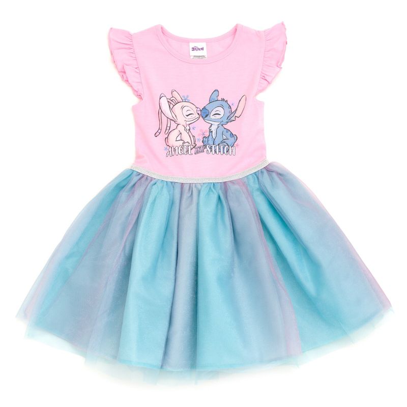 Disney Lilo & Stitch Raya and the Last Dragon Encanto Moana Mirabel Sisu Girls Dress Tulle Dress Little Kid to Big Kid, 1 of 6
