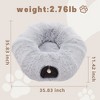 TUYOHW Plush Donut Cat Tunnel Bed with Peekaboo Hole, Soft Cat Cave & Hideout for Indoor Cats Kittens Rabbits,Cozy Pet Bed with Play Function - 4 of 4