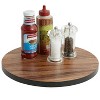LunaLulinlk 14" Acacia Wood Lazy Susan with Stainless Steel Ball Bearing Mechanism - 3 of 4