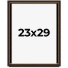 PosterPalooza | Modern Shadow Box 1" Depth Brown Picture Frame - UV Acrylic, Backing, Hanging Hardware - 2 of 4