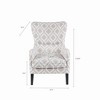 Sapphtopaz Accent Chair Upholstered Swoop Wing Chair for Bedroom with High-Backrest and Birch Legs Armchair Accent Chairs for Living Room - 4 of 4