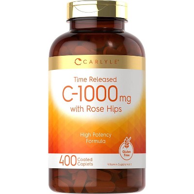 Carlyle Vitamin C 1000mg with Rose Hips | 400 Vegetarian Caplets