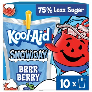 Kool-Aid Snow Day Brrr Berry Juice Drink - 10pk/6 fl oz Pouches