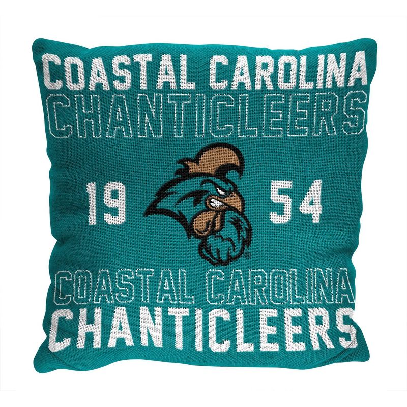 NCAA Coastal Carolina Chanticleers Stacked Woven Pillow, 1 of 4