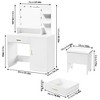 Vanity Desk, Makeup Vanity Desk with Mirror & 9 LED Light Bulbs - 2 of 4