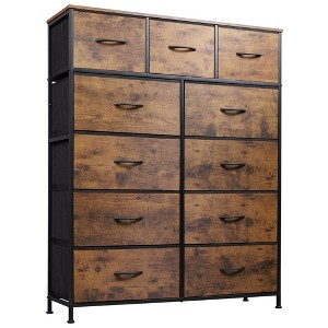 Aoibox Tall Dresser for Bedroom Fabric Storage Tower with 11 Drawers Sturdy Steel Frame Wooden Top Organizer Cabinet - 1 of 4