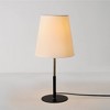 Globe Electric 16" Matte Black Table Lamp with Brass Accents and White Linen Shade: ETL Listed, Metal Body, Rotary Switch - 4 of 4