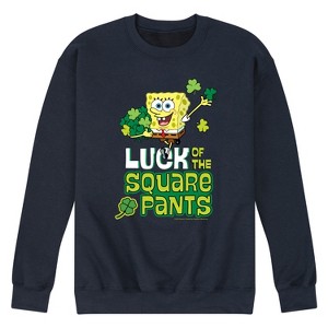 Men's - SpongeBob Squarepants - Luck Of The Square Pants Graphic Fleece Sweatshirt - 1 of 4