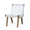 VYNXARIA Modern Acacia Wood Lounge Chair Set with Rope Weave - Stylish Outdoor Comfort£¬White - 3 of 4