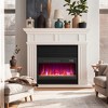 Tangkula 23" Electric Fireplace Insert Recessed 1500W Fireplace Heater w/ Remote Control - 4 of 4
