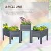 Raised Garden Bed Set of 3, Elevated Wood Planter Box with Legs and Bed Liner for Backyard and Patio to Grow Vegetables, Herbs - 4 of 4