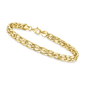 Ross-Simons 10kt Yellow Gold Twisted Oval-Link Bracelet - 1 of 3