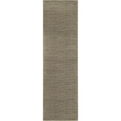 Legacy Solid Brown Accent Rug - Brown (2'X8' Runner)