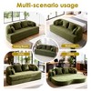 ORRD Foldable Sofa Bed 70 Inch, 4 Pillows Boneless Couch for Small Space, Sleeper for Living Room, Apartment, Guest Room，White - 2 of 4