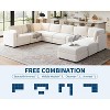 L-Shaped Modular Sectional Sofa, Oversized 9 Seat Couch with 2 Storage Ottomans, 2 Pillows, Modern Deep Seat Comfy Sofa, Beige - 3 of 4