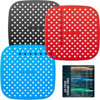 EBF Home Silicone Air Fryer Liners, 4Pcs Airfryer Liners Silicone Reusable  Square Liners, Food Safe Air Fryer Liners, Air Fryer Accessories