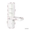 Kumasinova Modern Hairdressing Dresser, Storage Cabinet with Drawers, Holes for Hair Dryer, Bedroom Dresser, Hair Desk with Multi-layer Storage Space - 3 of 4