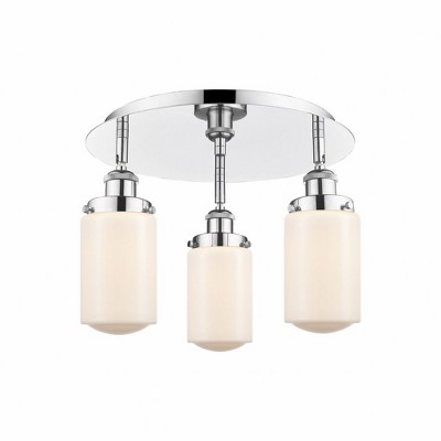 Dover - 3 Light Flush Mount In Art Deco Style-10 Inches Tall and 16.25 Inches Wide
