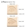 Unique Bargains Wooden 3D Carved Smooth Vintage Baking Cookie Biscuit Mould 2 Pcs - 2 of 4