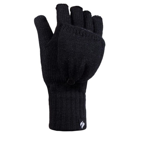 Mens Fingerless Gloves - Black – Heat Holders