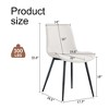 PAGED Dining Chairs with Backrest & Black Metal Legs,Armless Chairs with Curved Wide Seat for Kitchen,Living Room - 3 of 4