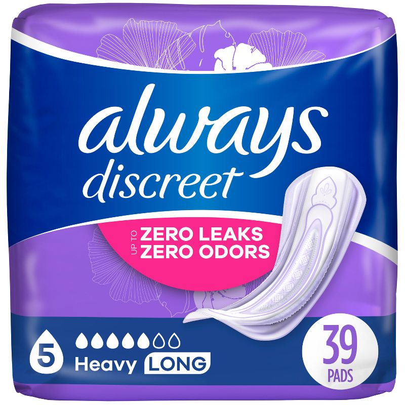 Always Discreet Incontinence Pads - Heavy Absorbency, 1 of 15