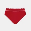 Women's Chic Red Crochet Trim High-Rise Bikini Bottoms - Cupshe - 3 of 4