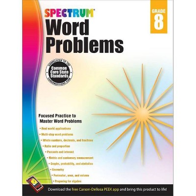 Spectrum Word Problems, Grade 8 - (Paperback)