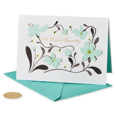 Sympathy Card Paper Sculpted Floral Card - PAPYRUS