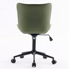 YOUNIKE Modern Home Office Chair Adjustable Swivel Desk Chair Leather Rolling Task Vanity Chair Seat Size 19.49"Wx16.93"Dx(17.91-22.64)"H - 4 of 4