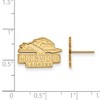 Black Bow Jewelry 10k Yellow Gold Longwood Lancers NCAA Post Earrings - 2 of 3
