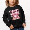 Valentine Raccoon With Bubblegum - Toddler Graphic Sweatshirt - 3 of 4