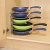 iDESIGN Classico Kitchen Cabinet Storage Organizer for Skillet Pan Vertical Chrome: Freestanding Metal Pot Rack, 8" H - 4 of 4
