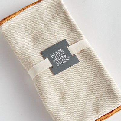 Sawyer Soft Ochre Cotton Dinner Napkins Set of 4