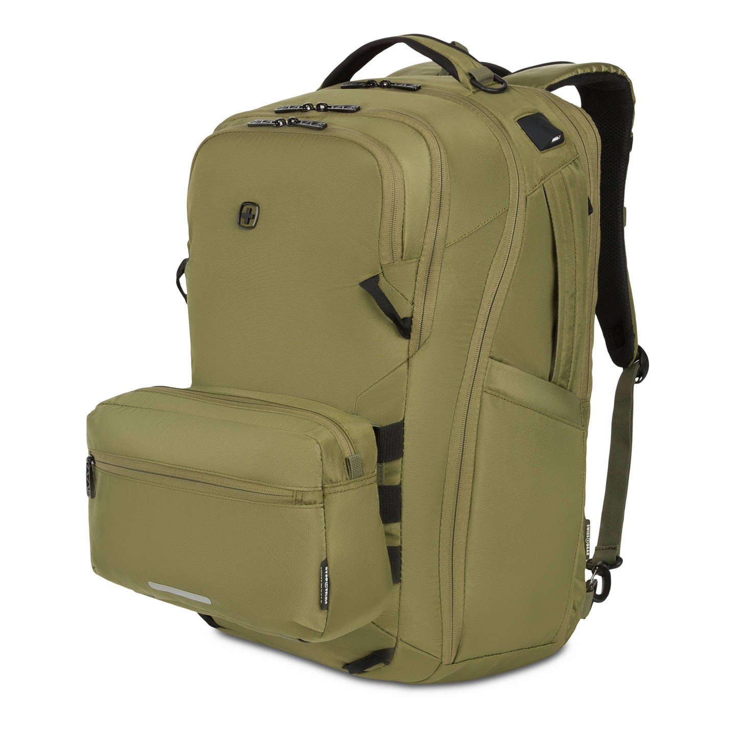 Рюкзак SWISSGEAR 45L Travel with Pockets Fits 17" Laptop - Olive Green, цвет: Оливковый — фото 1