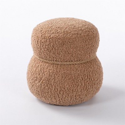 OUTSUPPLY Snowman Stool, Footstool, Playful Accent Seat for Living Room, Nursery & Kids Room