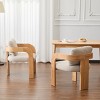 Upholstered Dining Chairs Set of 2 with Removable Pillow Back,Curved Arms and Solid Wood Frame for Dining Room Kitchen-Baofuwish - 2 of 4