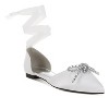 Simina Rhinestone Detail Bow Flat Women Sandals - 4 of 4