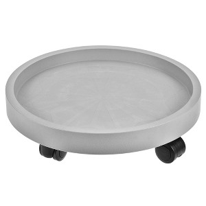 Unique Bargains Indoor Outdoor Round Plastic Flowerpot Dolly with Wheels Rolling 1 Pc - 1 of 4