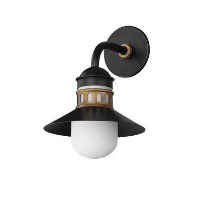 Maxim Lighting Admiralty 1 - Light Wall Light in  Black/Antique Brass