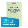 Pendaflex End Tab Classification Folders, 2" Expansion, 1 Divider, 4 Fasteners, Legal Size, Pale Green Exterior, 10/Box - 3 of 4