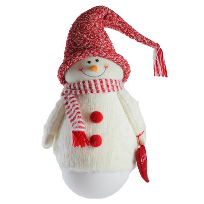 Northlight 37" Red and White Tumbling 'Sam the Snowman' Christmas Tabletop Figurine