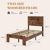 CAVINAS Industrial Full Size Bed Frame, Metal Frame & Solid Wood Platform Bed Frame with Headboard, Bed Frame with Large Under Bed Storage - 4 of 4