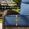 Belord Patio Swivel Chairs with 6-Inch Extra Thick Cushion, All-Weather Brown Wicker 3-Piece Patio Furniture Set with High Back Swivel Glider Chairs - 2 of 4