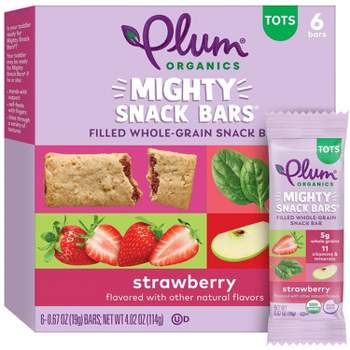 Plum Organics Mighty Snack Bars Strawberry - 6ct/4.02oz