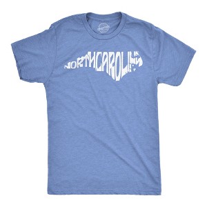 Mens Funny T Shirts North Carolina Typography Sarcastic Graphic Novelty Tee For Men - Crazy Dog Men's T Shirt with Fun Design - 1 of 4