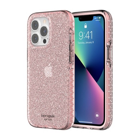 Kate Spade New York Apple Iphone 13 Pro Ultra Defensive Hardshell Case Pink Translucent Glitter Target